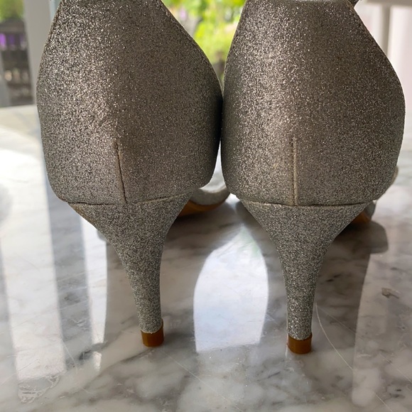RF ROOM of FASHION Silver Glitter Sandals Heels - Picture 4 of 10